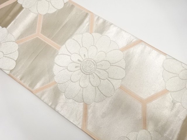 JAPANESE KIMONO / ANTIQUE KAGARA KAMESHIKO / CHRYSANTHEMUM PATTERN WOV